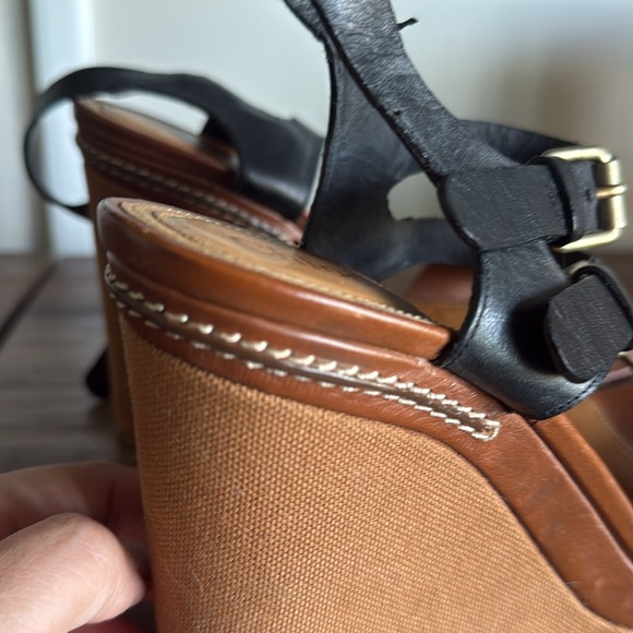 Chloe Wedge in Black and Brown - Picture 6 of 6